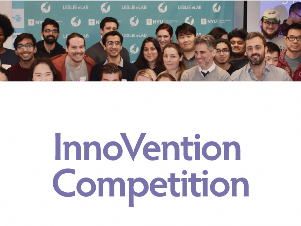InnoVention logo with student competitors in the background