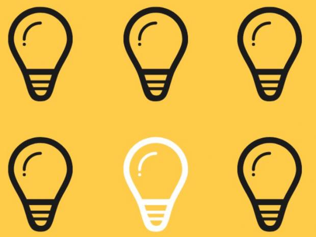 light bulbs symbolizing ideas