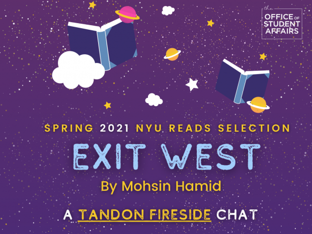 Spring 2021 NYU Reads selection: Exist West by Mohsin Hamid