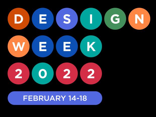 Design Week 2022 written in subway circles