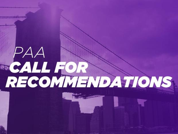PAA Call for Recommendations