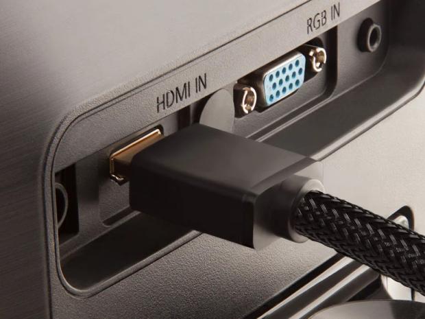 close up of HDMI input