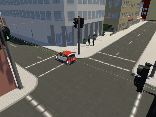 a screenshot of a traffic simulation game