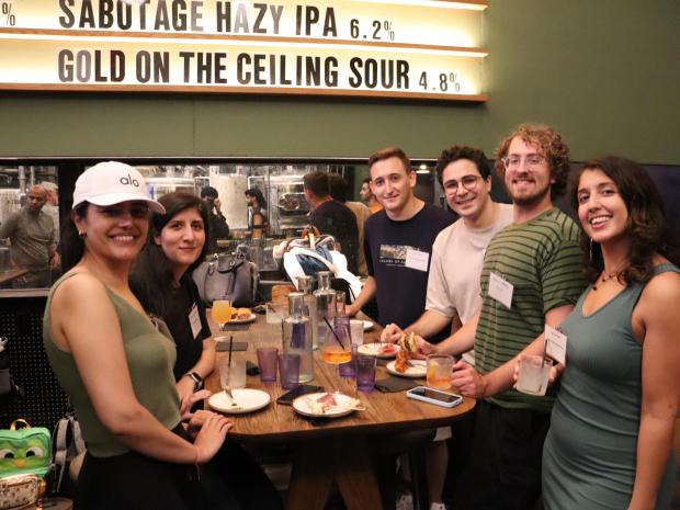 A group of people in the party