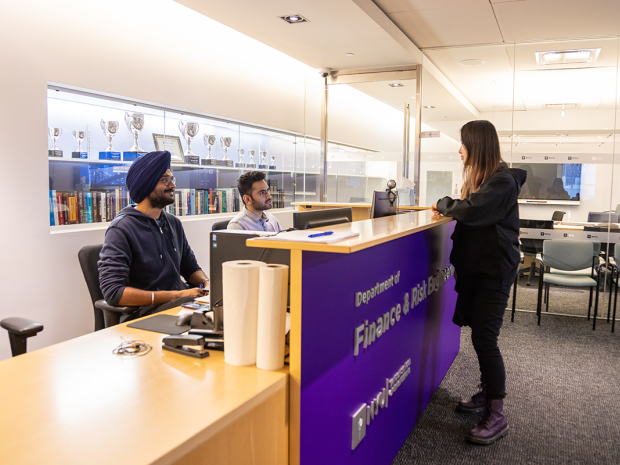 Image of FRE Front Desk with students