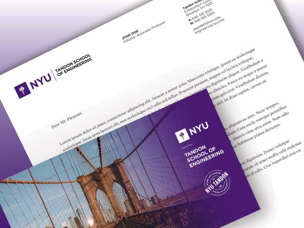 Tandon-branded stationary and postcard