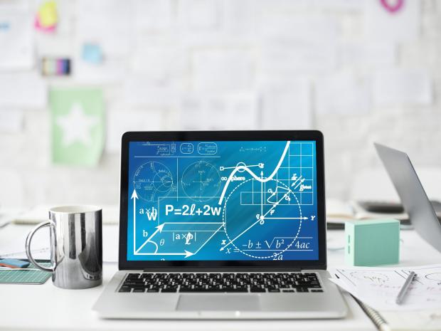 decorative image: laptop that shows a mathematical equation (photo courtesy of Pixabay.com)