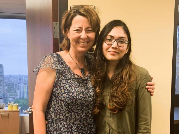 Photo of Iqra Shaikh with Dean Jelena