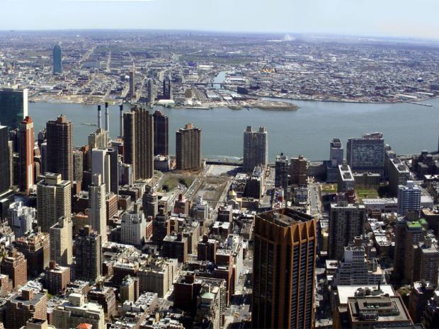 Daytime view of New York City's skyline