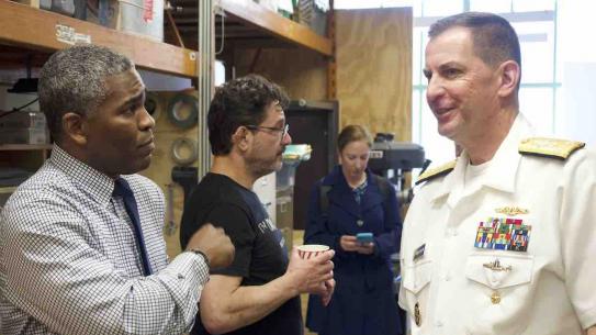 Vice Admiral Kriete (right) with Veterans Future Lab Director James Hendon