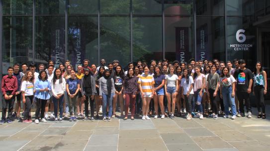 ARISE students in front of NYU Tandon