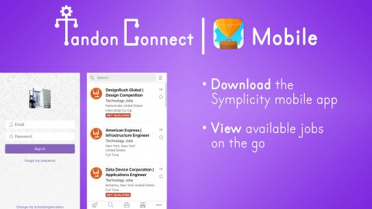 • Download the Symplicity mobile app  • View available jobs on the go