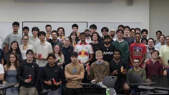 Group of students posing for photo