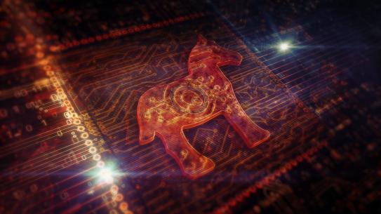 horse depicted in circuit board
