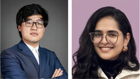 CUSP Graduate Assistants Johnny Xie (left) and Vaishnavi Potphode (right)