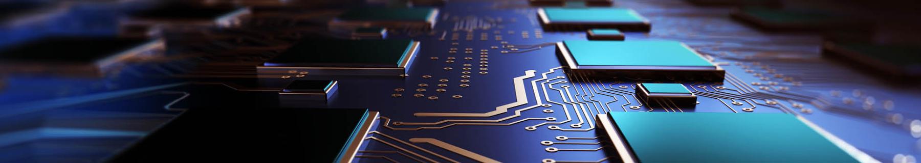closeup of circuit board