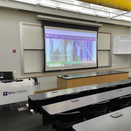 JAB 475 Front of class Lectern and projection