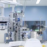 clean operating room with equipment