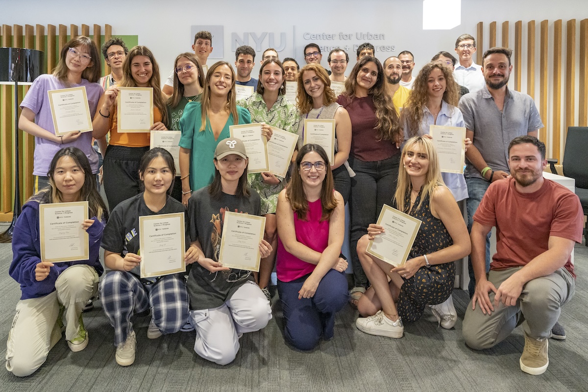 group of CUSP students holding certificates