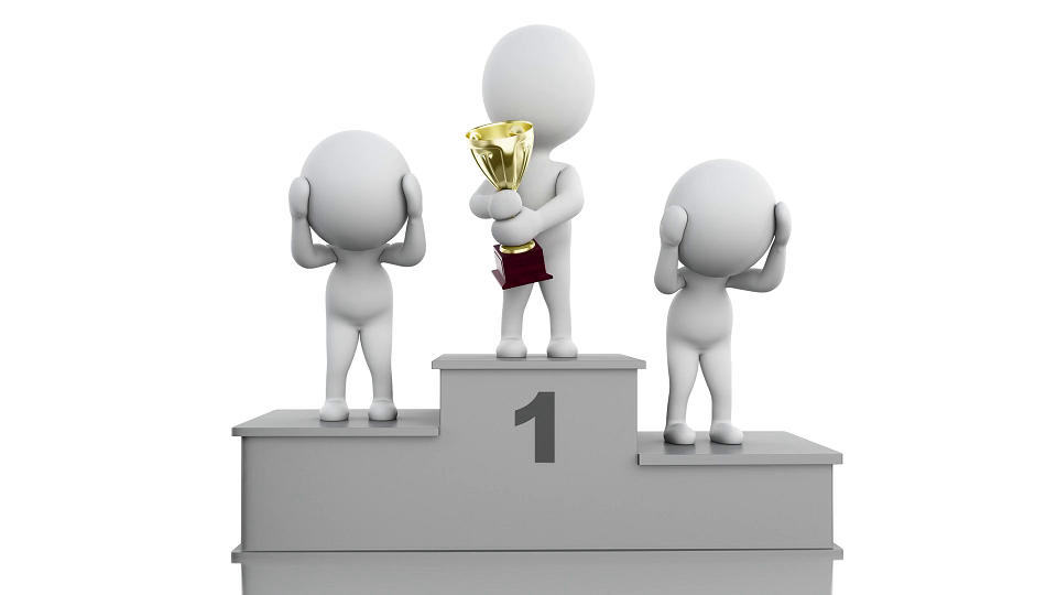 person standing on top of podium