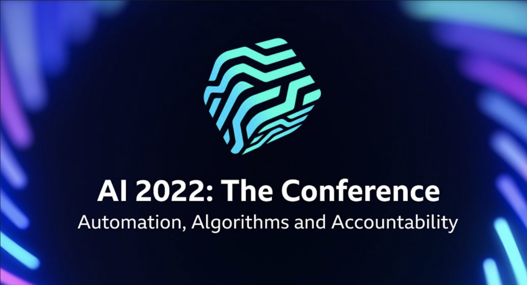 Event header image with the text “AI 2022: The Conference Automation, Algorithms and Accountability.” Full description in caption.